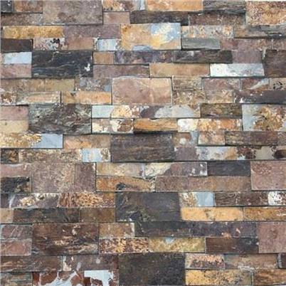 Ledger stenen paneel muur leisteen fineer bruine kleur JREF-020